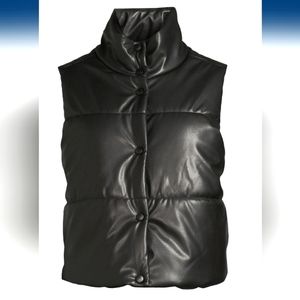 No Boundaries Juniors Standard Puffer Jacket Vest   Size L (11-13)   Black   NWT